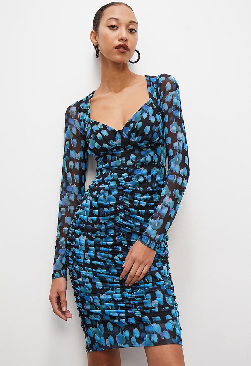 Superbalist - Corset detail ruched mini dress - sea skin