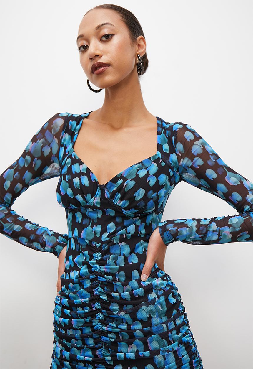 Superbalist - Corset detail ruched mini dress - sea skin