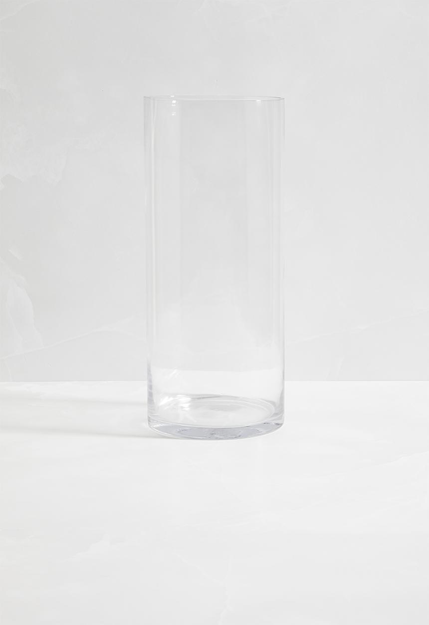 Silk By Design - Cylinder glass vase tall - clear