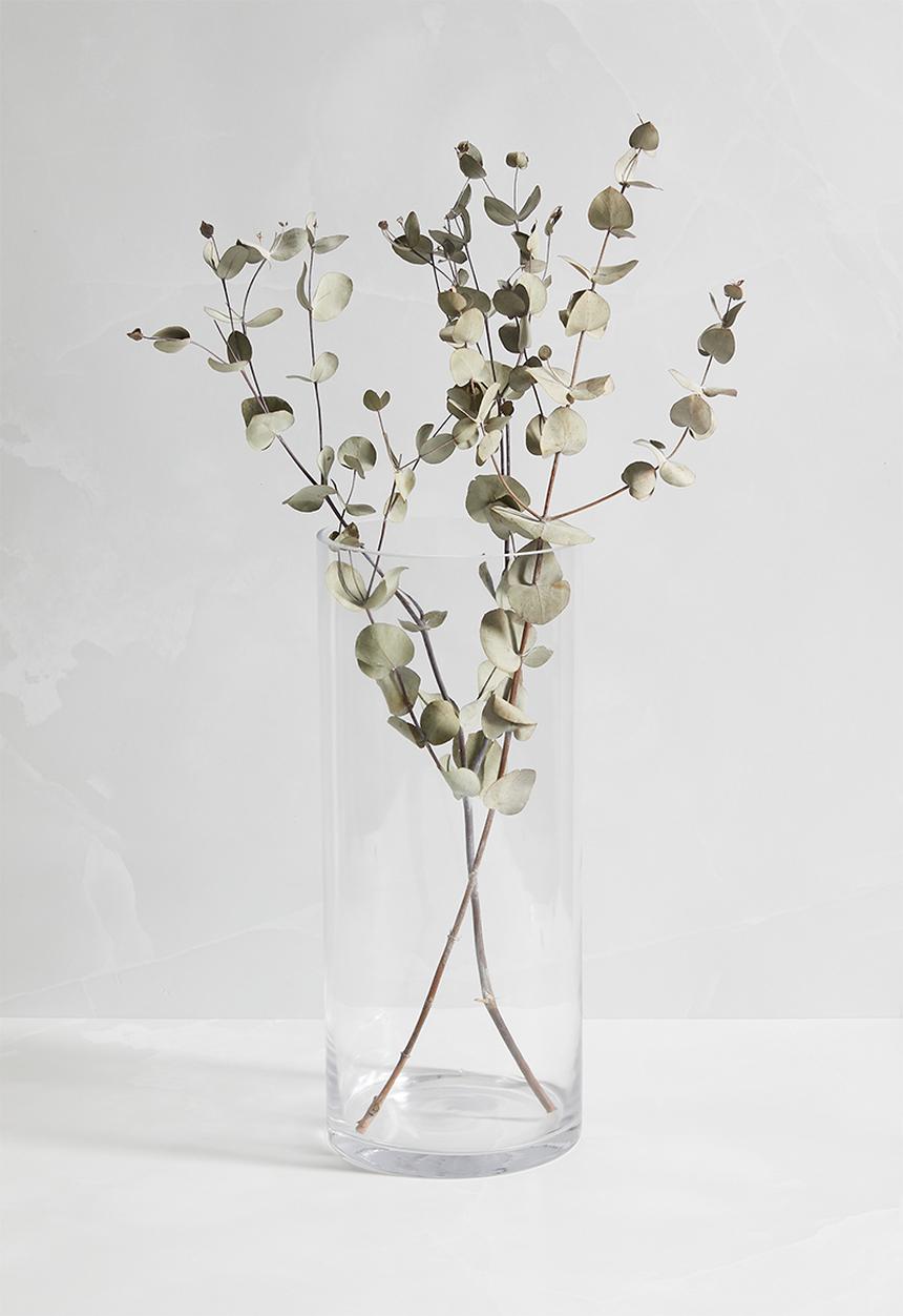 Silk By Design - Cylinder glass vase tall - clear