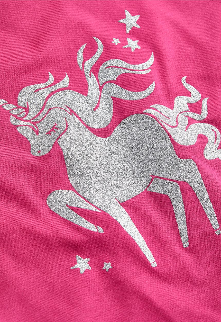 H&M - Printed jersey top - cerise/unicorn