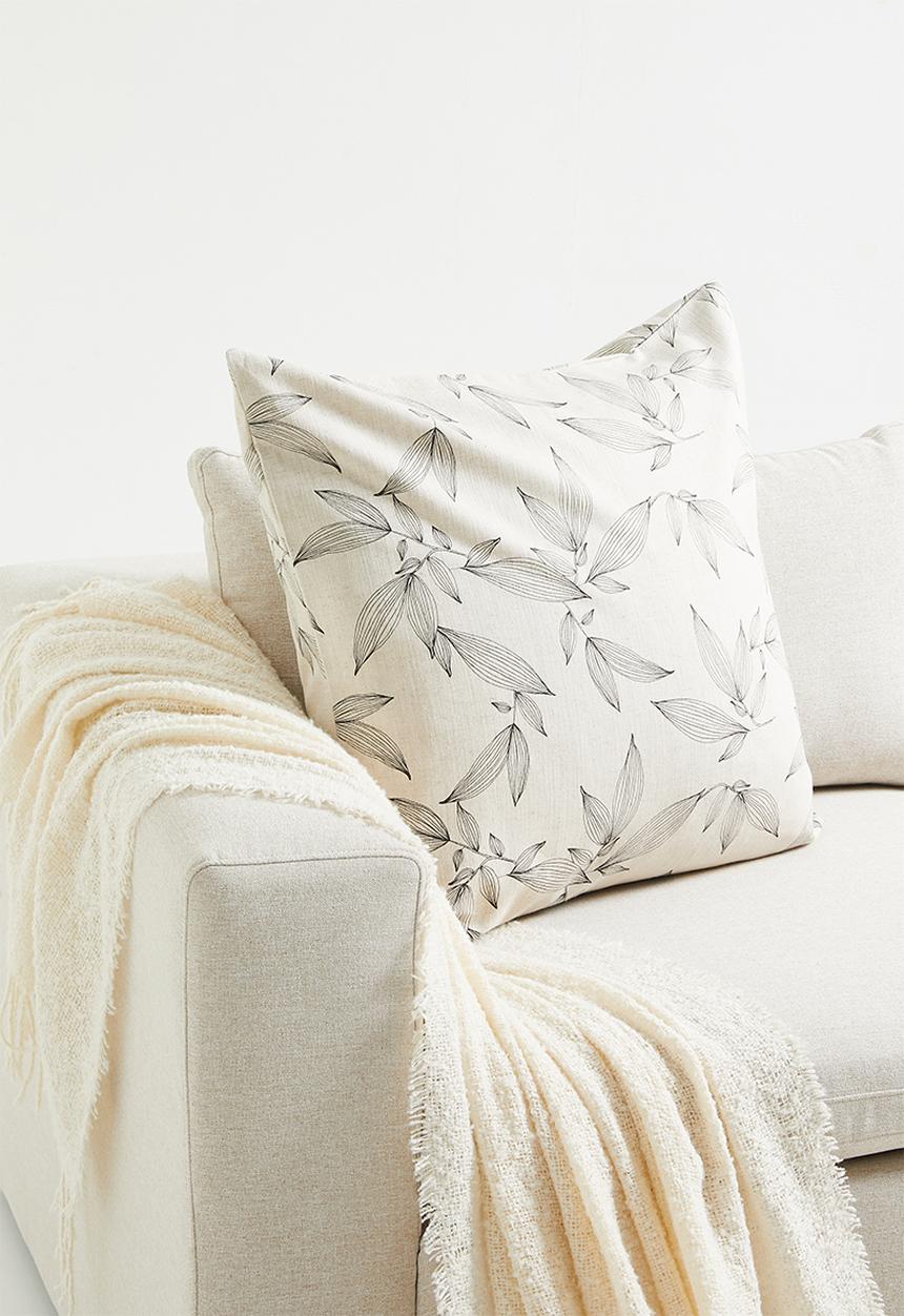 Sixth Floor - Sato cushion cover - black & neutral 