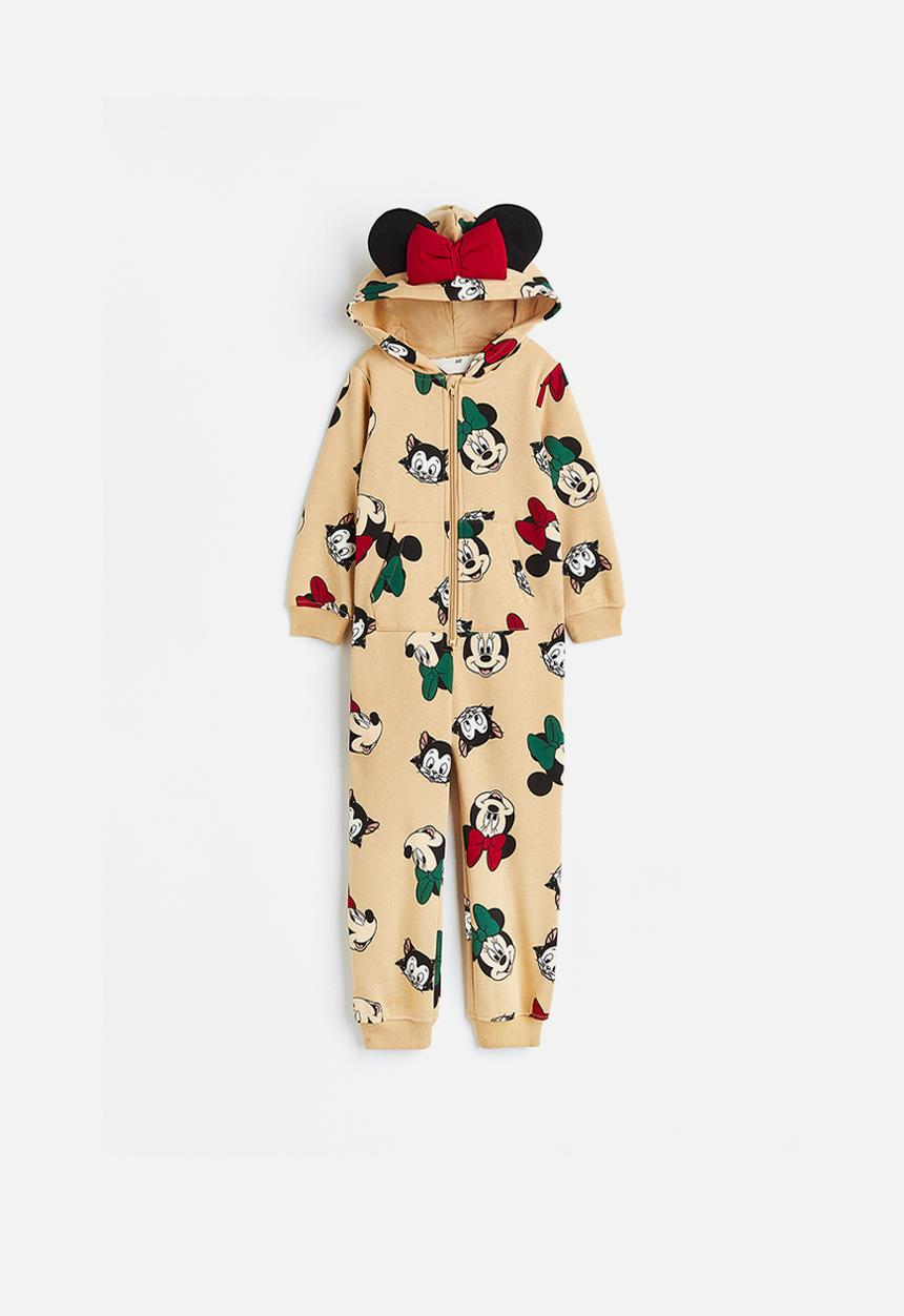 H&M - Patterned sweatshirt all-in-one suit - beige/minnie mouse