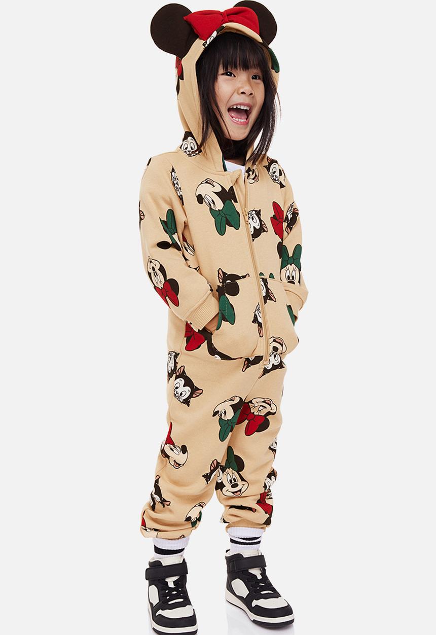 H&M - Patterned sweatshirt all-in-one suit - beige/minnie mouse