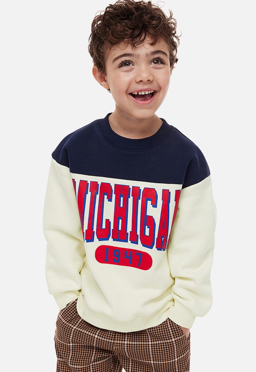 H&M - Oversized sweatshirt - natural white/block-coloured