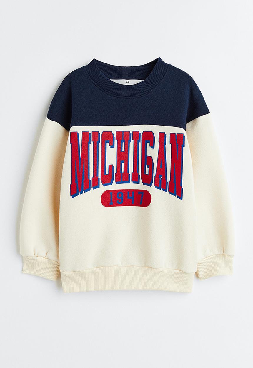 H&M - Oversized sweatshirt - natural white/block-coloured