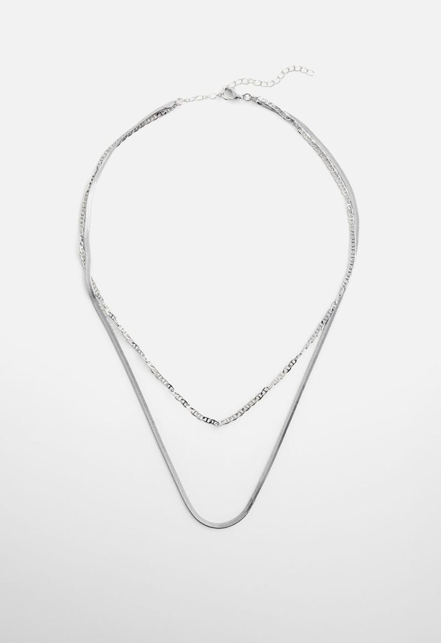 MANGO - Necklace tatiana - silver 