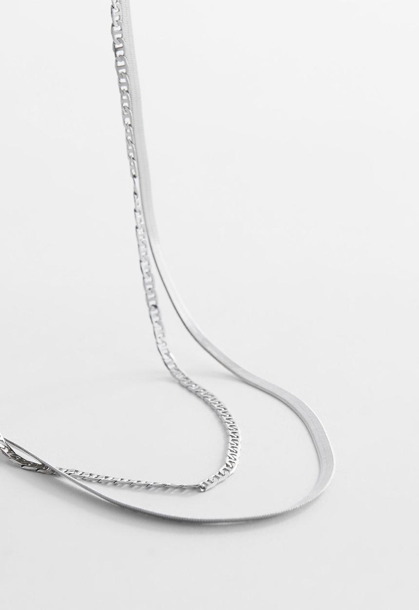 MANGO - Necklace tatiana - silver 