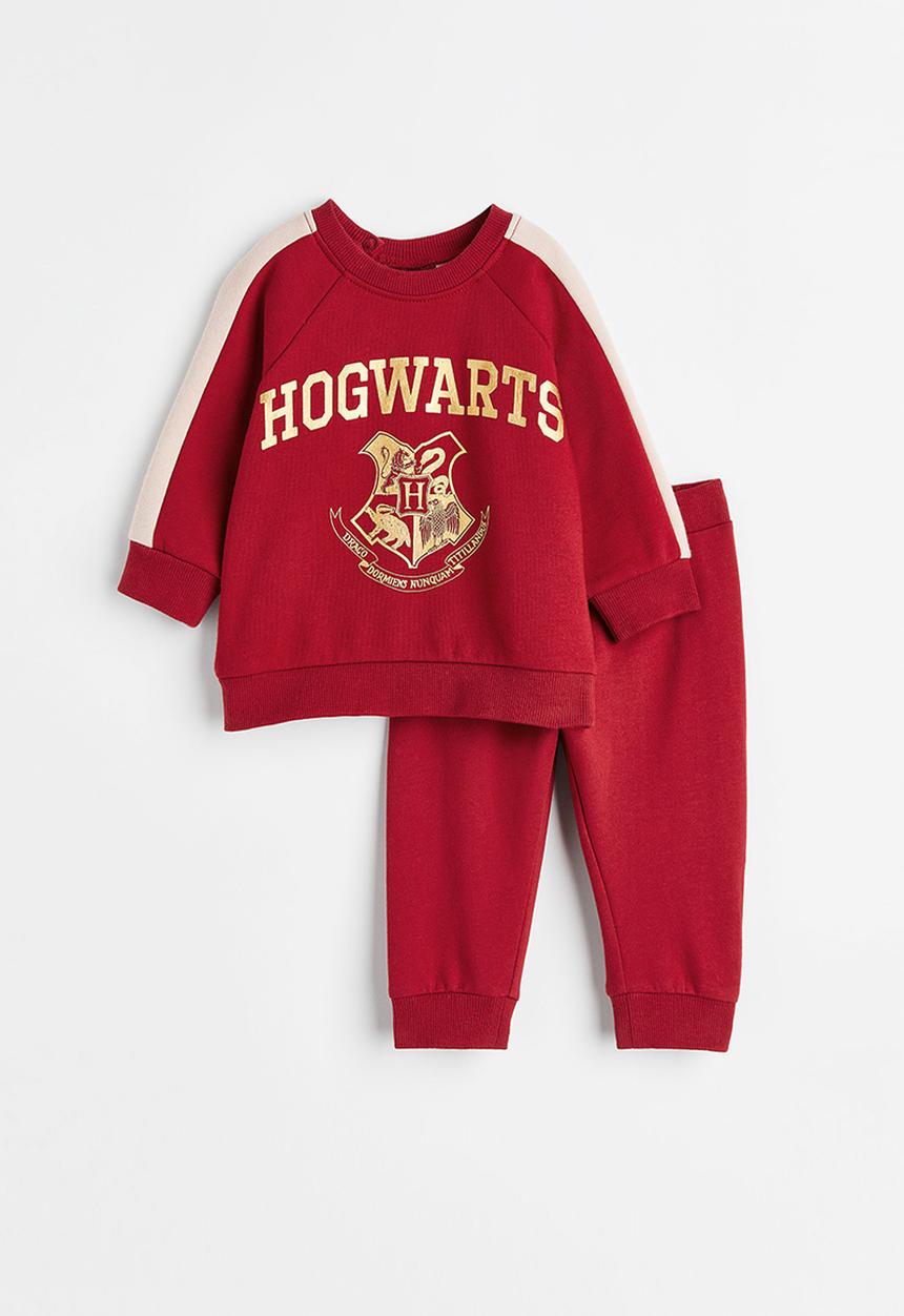 H&M - 2-Piece sweatshirt set - dark red/harry potter