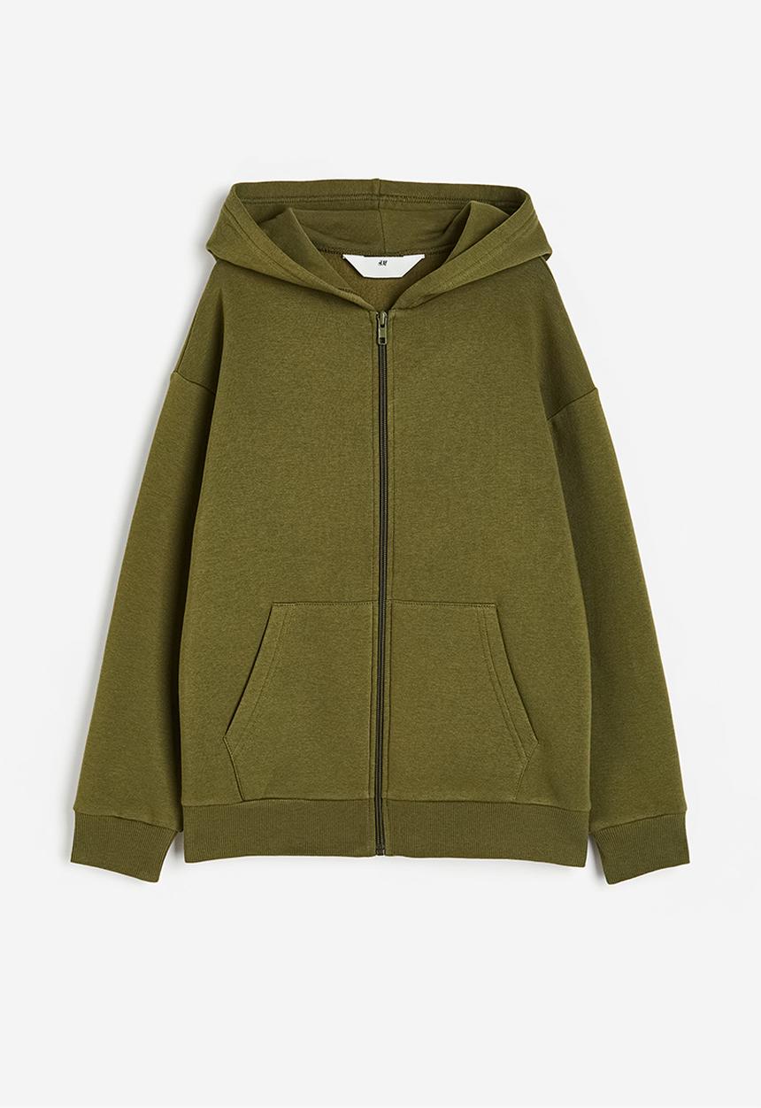 H&M - Zip-through hoodie - dark green