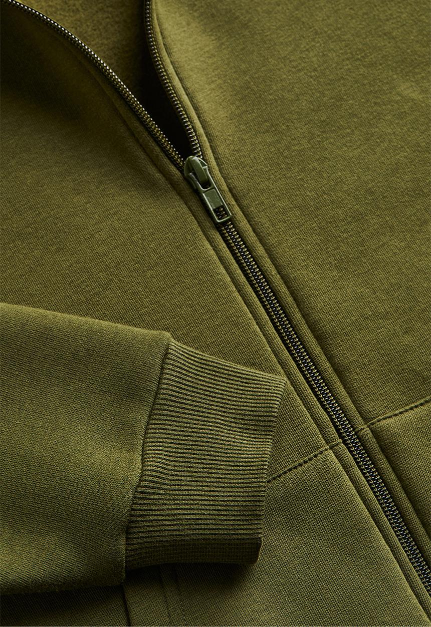 H&M - Zip-through hoodie - dark green