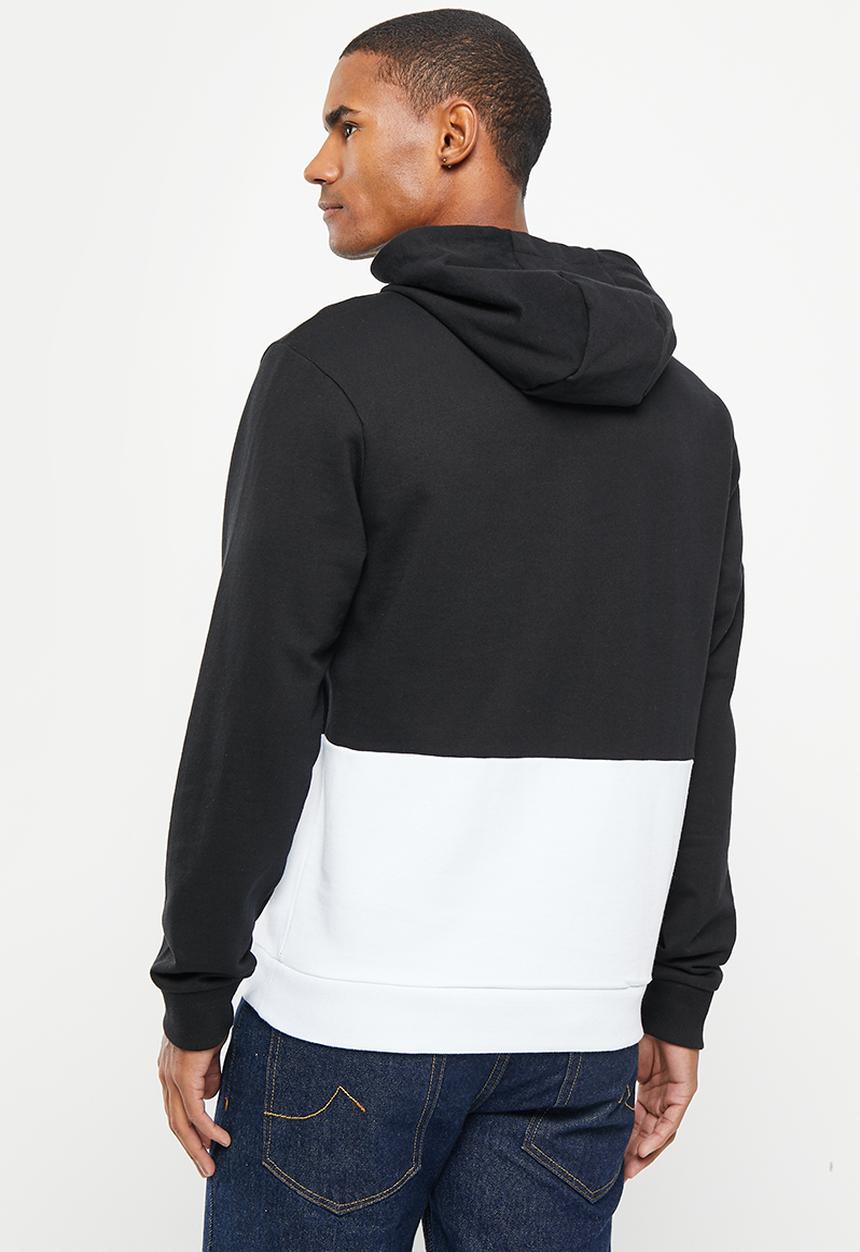POLO - Men pjc hooded long sleeve sweat top - black