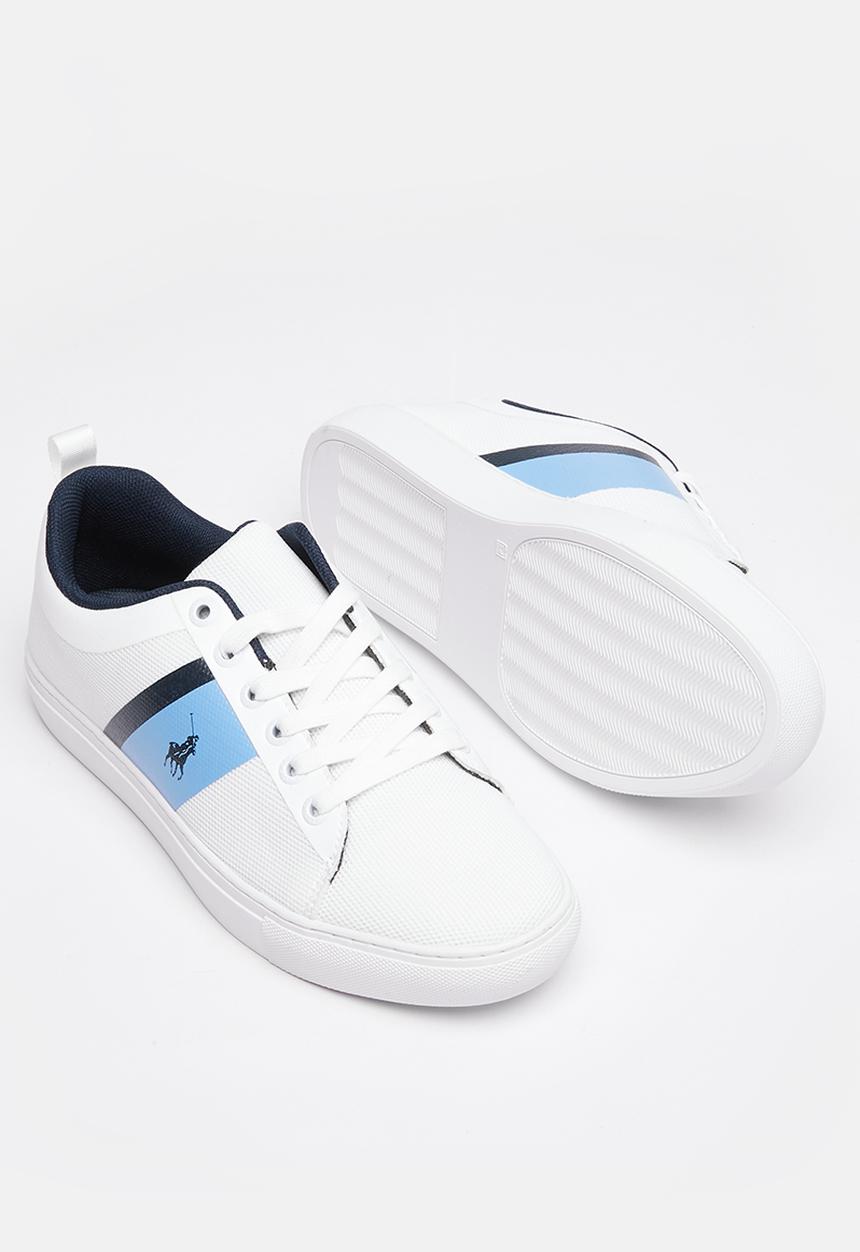 POLO - Side flash knit sneaker - white