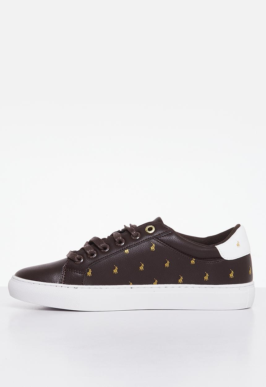POLO - Colour block monogram sneaker - brown