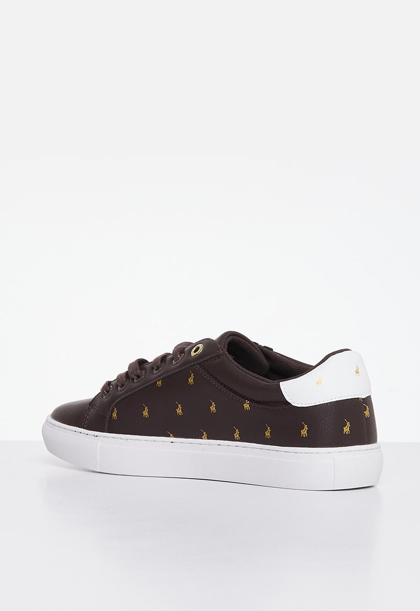 POLO - Colour block monogram sneaker - brown