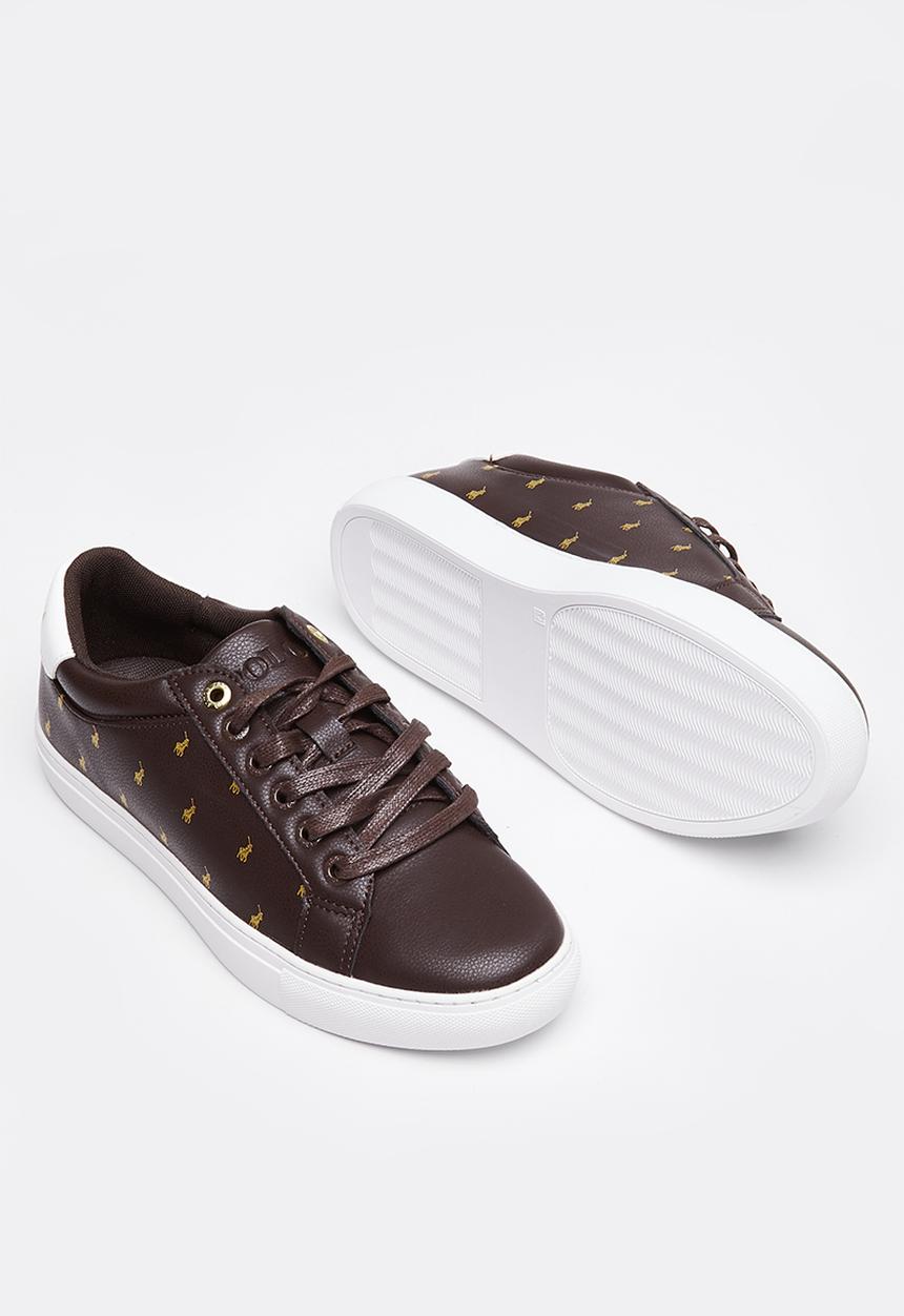 POLO - Colour block monogram sneaker - brown