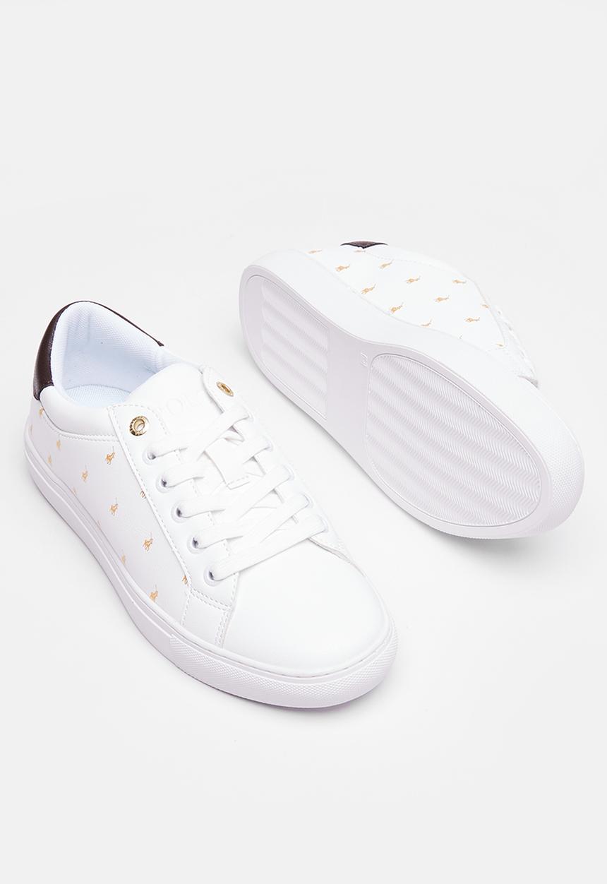 POLO - Colour block monogram sneaker - white