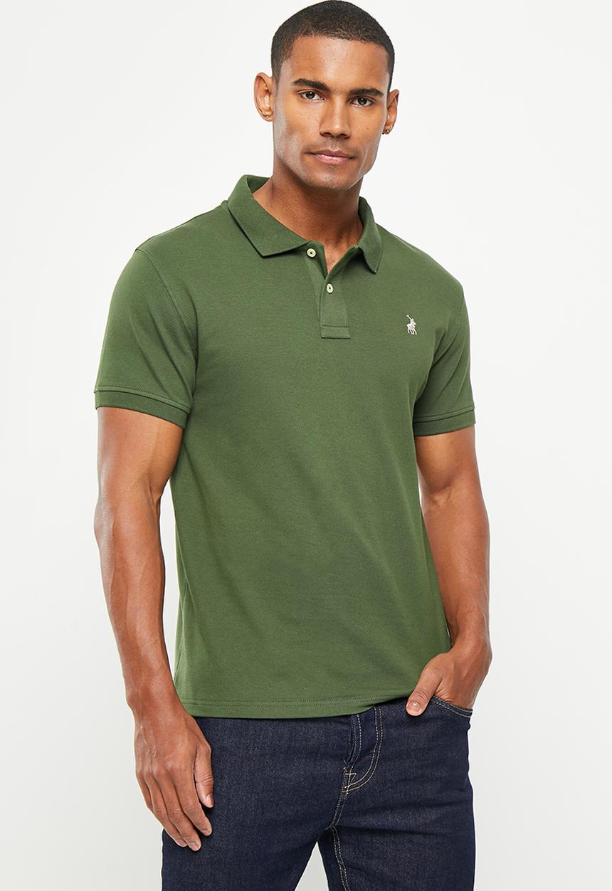 POLO - Mens pique short sleeve golfer - fatigue