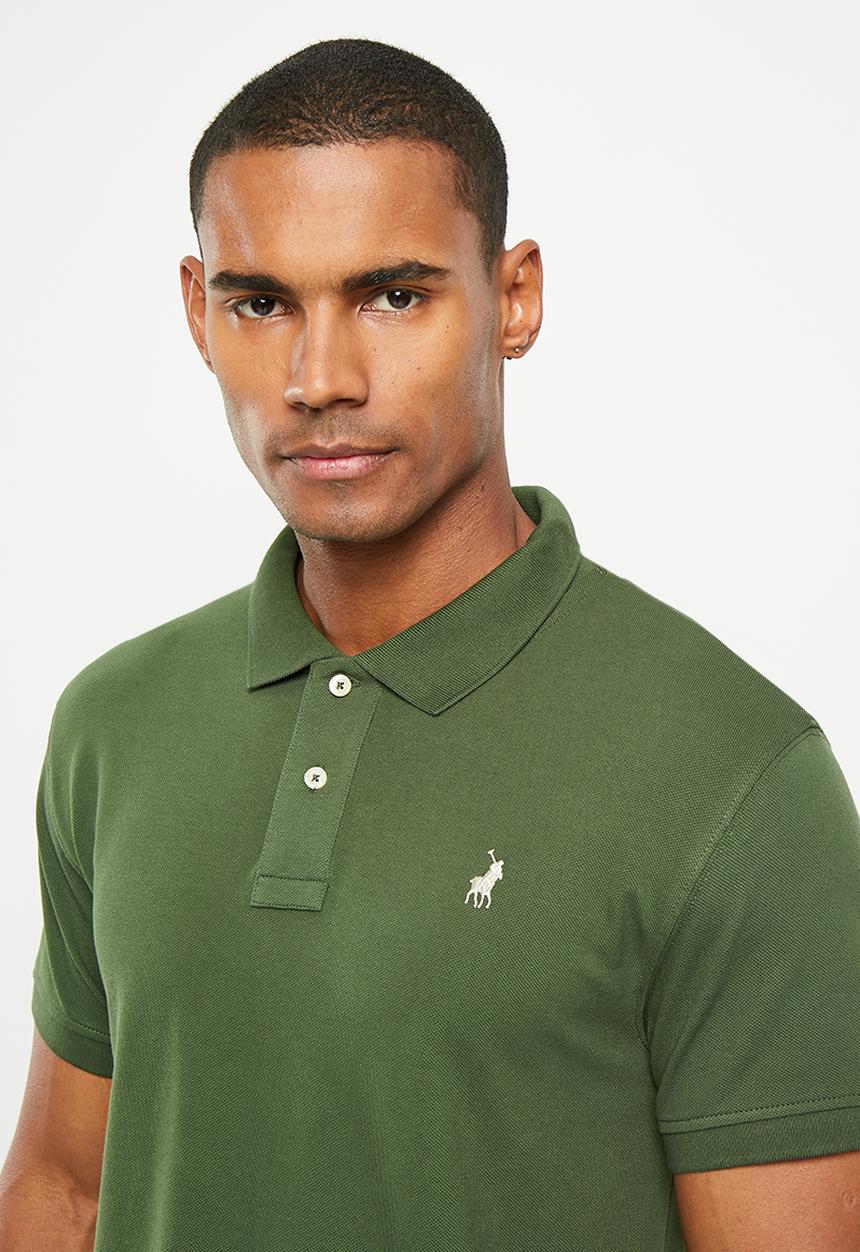 POLO - Mens pique short sleeve golfer - fatigue