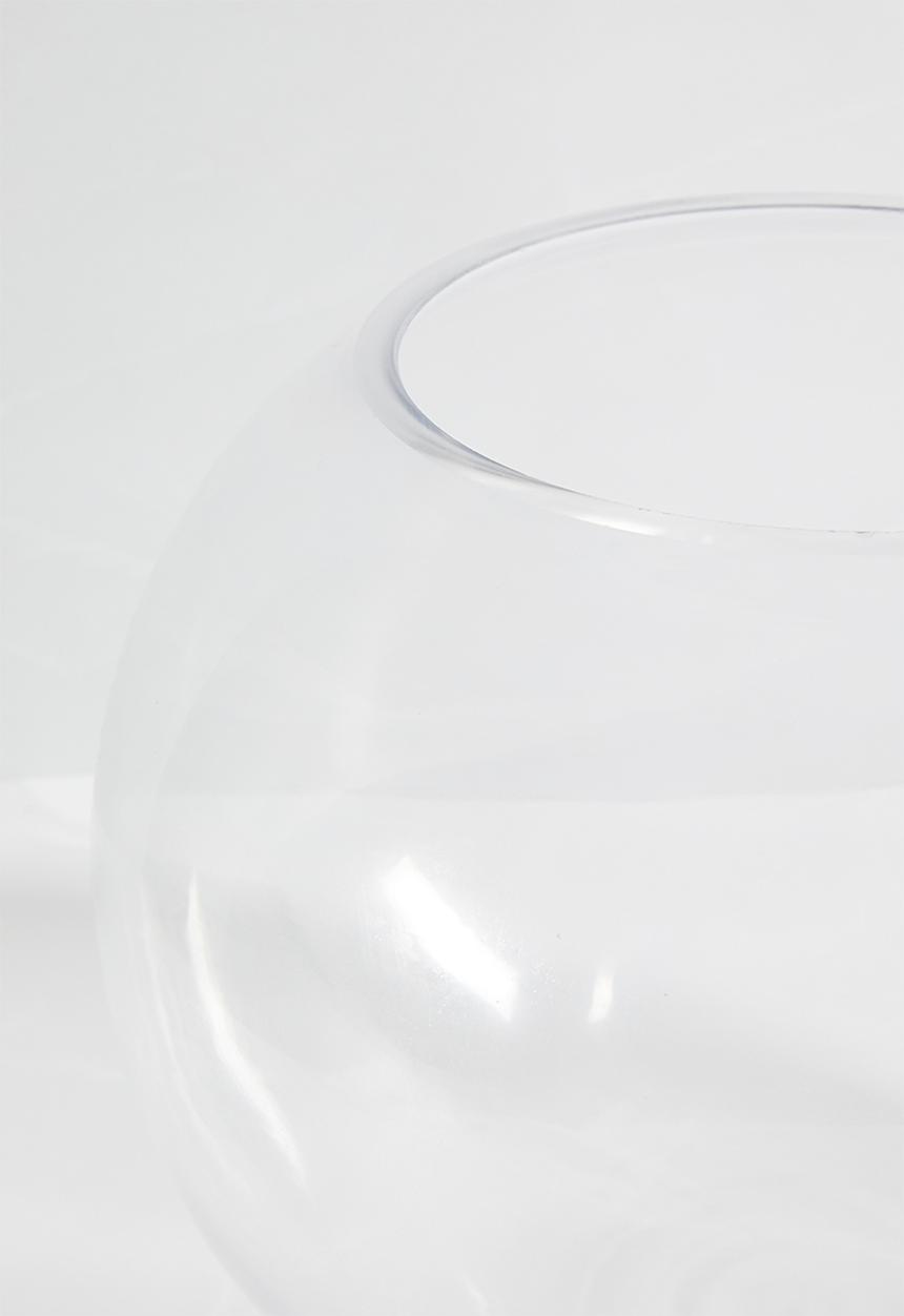 Silk By Design - Round glass vase - clear