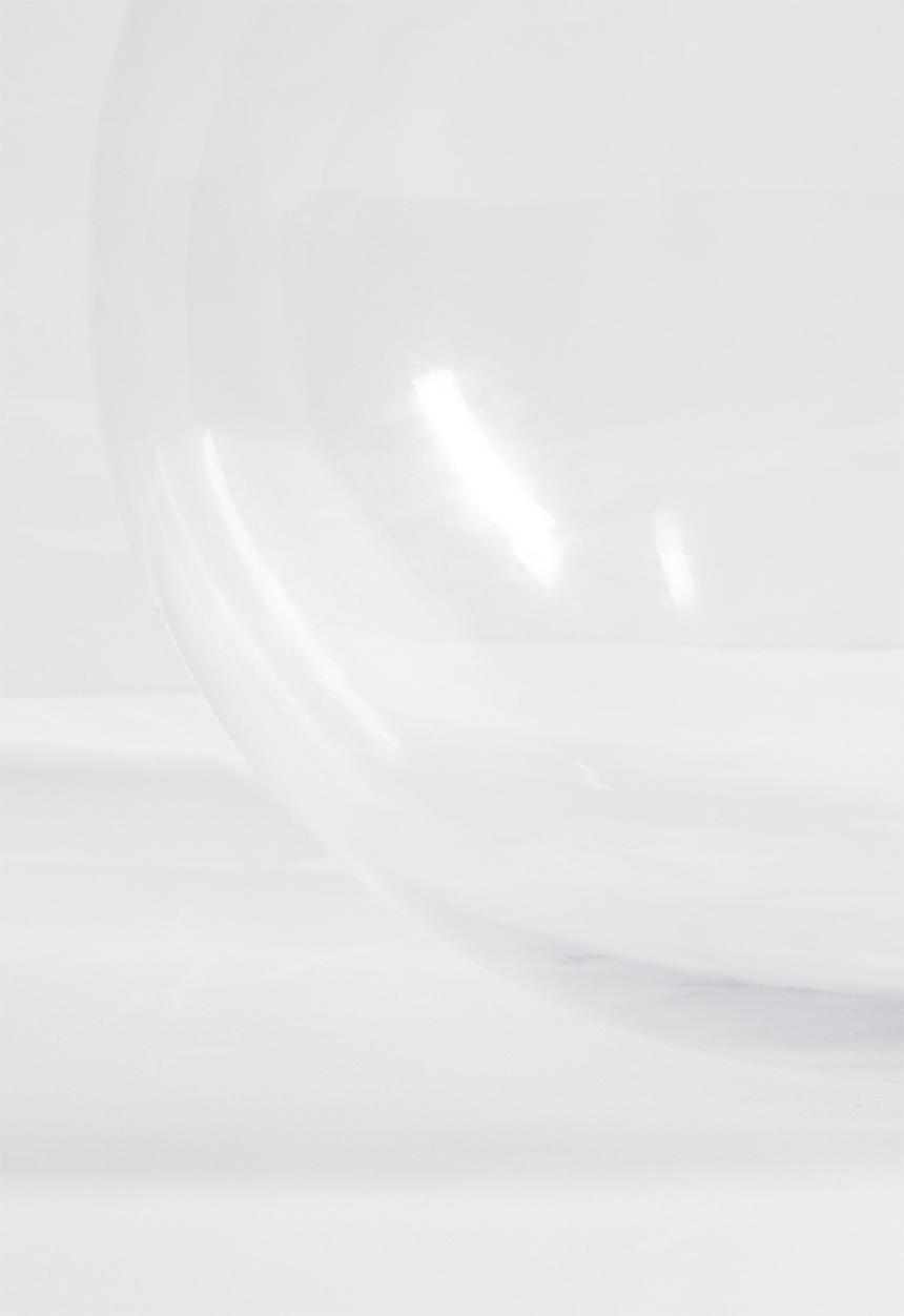 Silk By Design - Round glass vase - clear