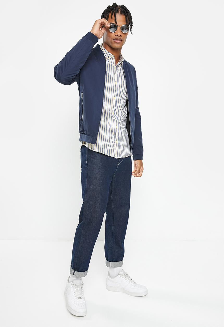 Cotton On - Mayfair long sleeve shirt - stone stripe