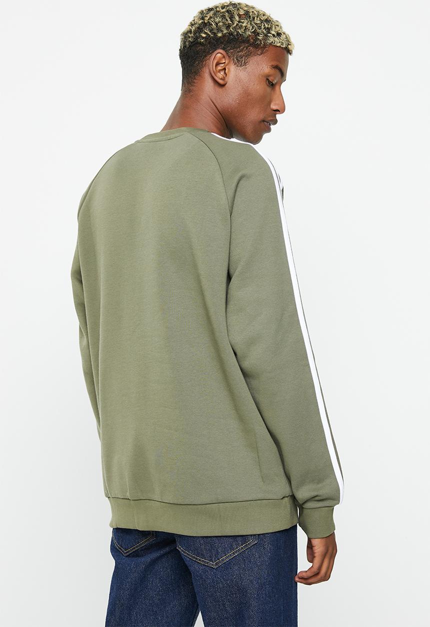 adidas Originals - 3-Stripes crew - olive strata