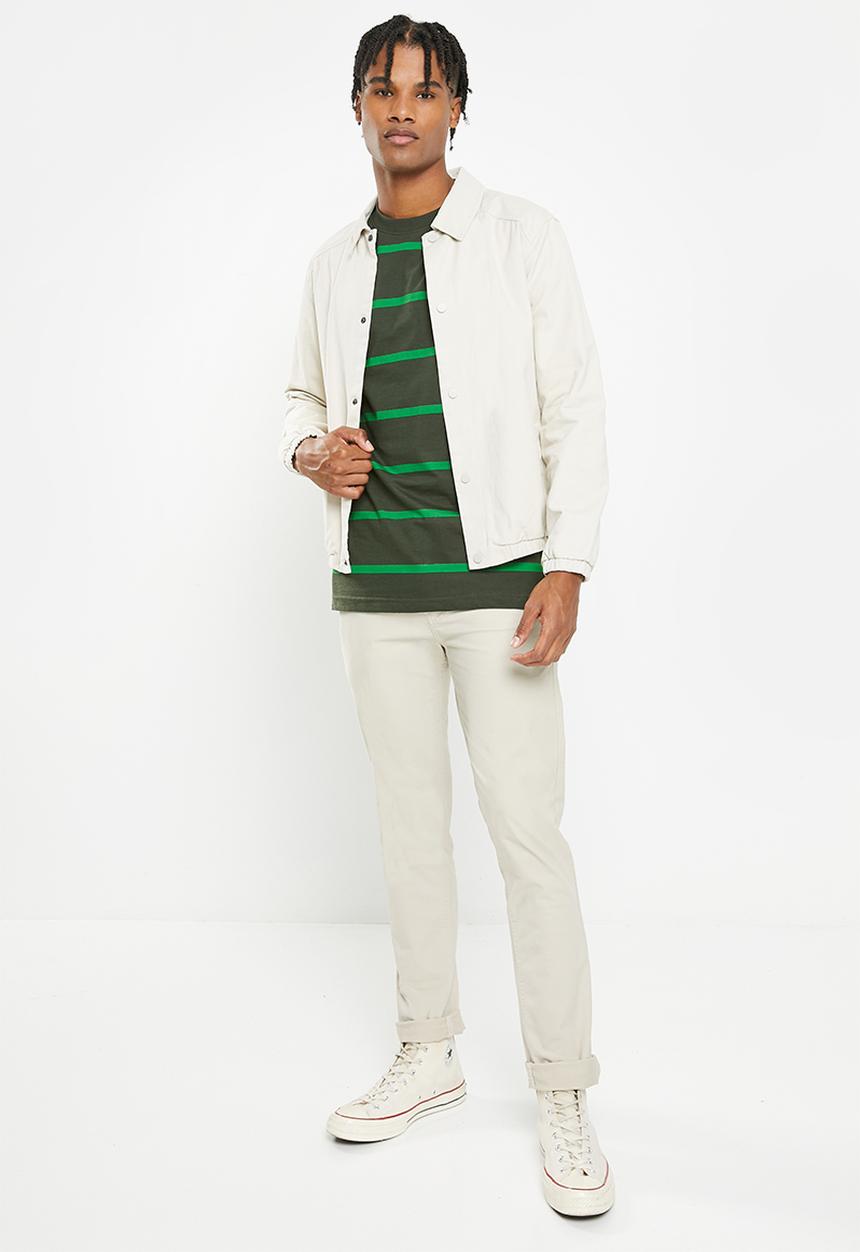 Only & Sons - Onsharry relaxed skate stripe short sleeve tee - jade green