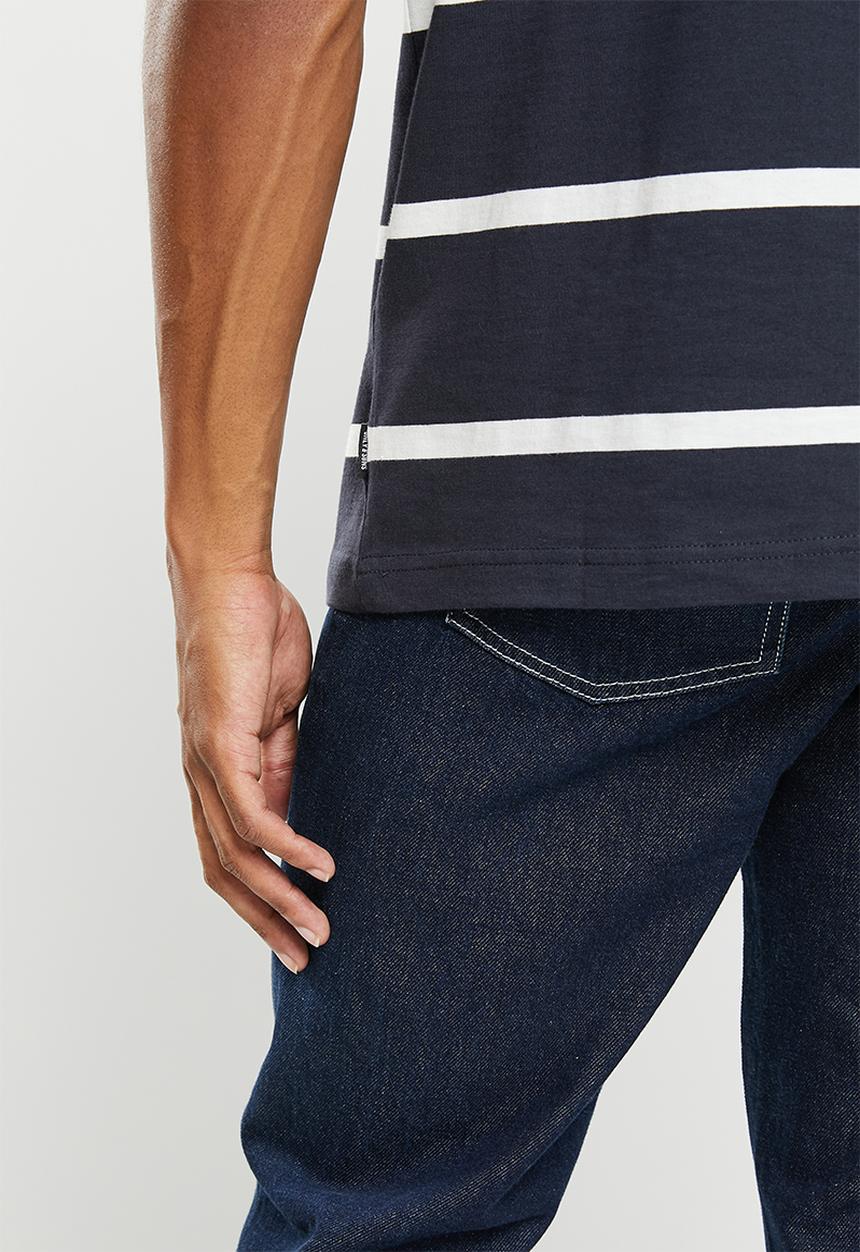Only & Sons - Onsharry relaxed skate stripe short sleeve tee - navy