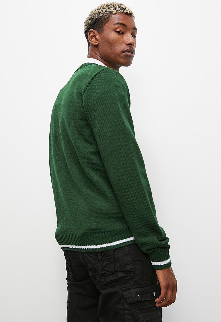 STYLE REPUBLIC - Regular fit knit cardigan - green & white