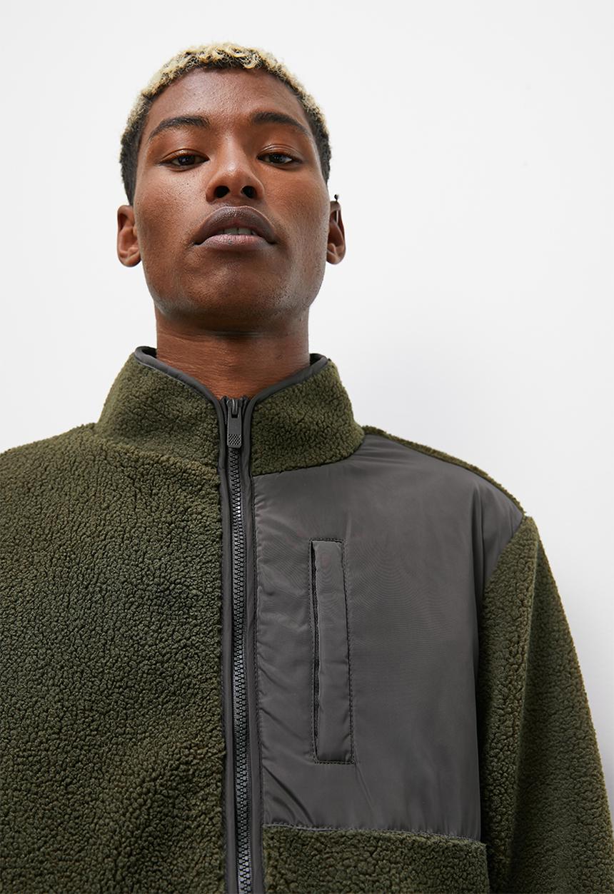 STYLE REPUBLIC - Borg jacket with utility pockets - khaki