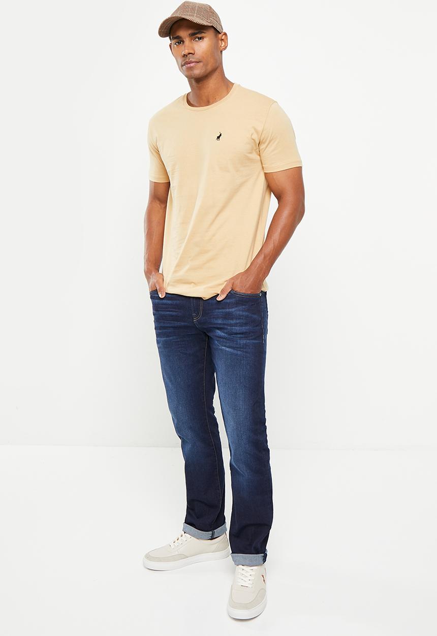 POLO - Mens crew neck short sleeve tee - stone