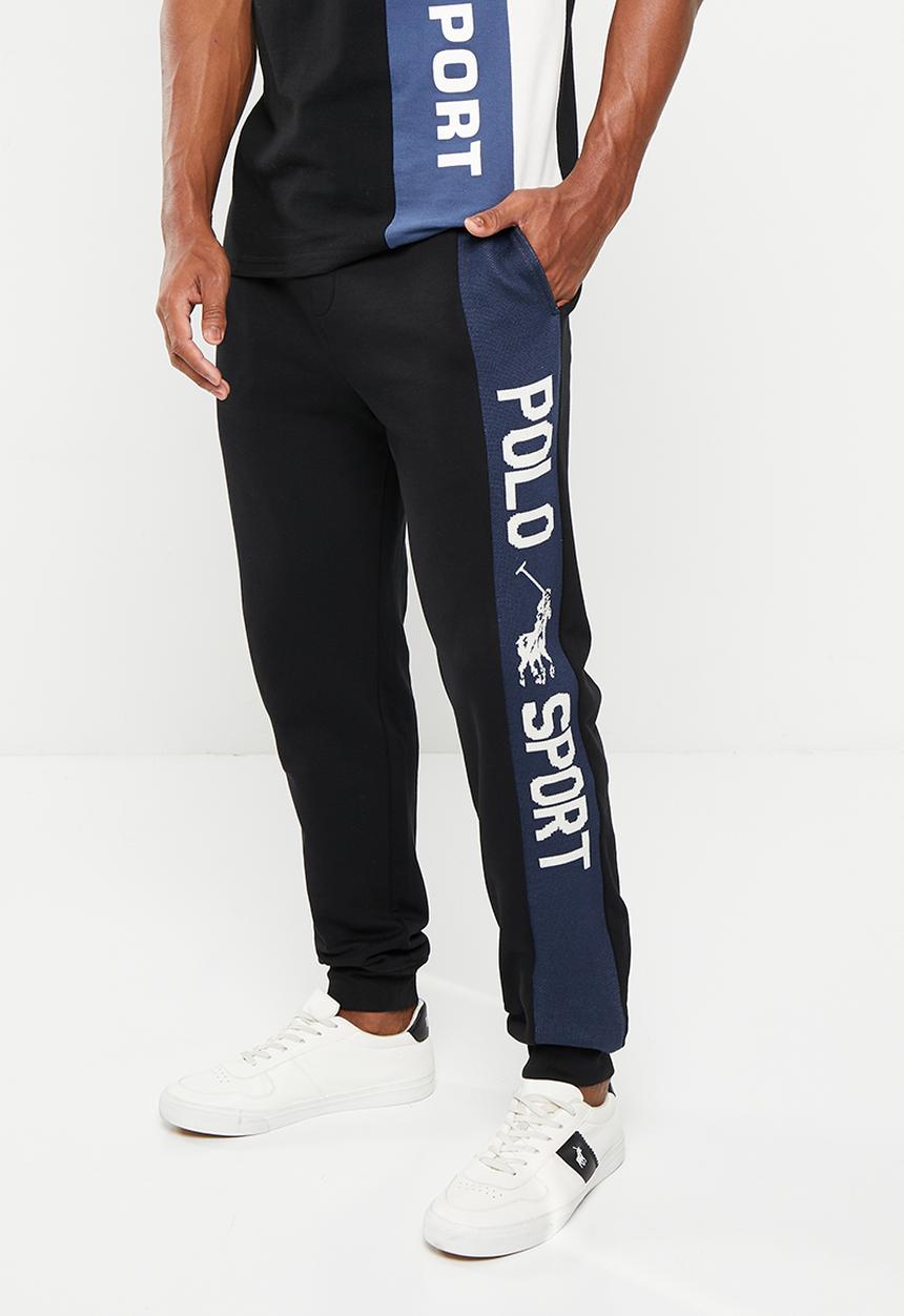 POLO - Men sport colourblock jogger - black