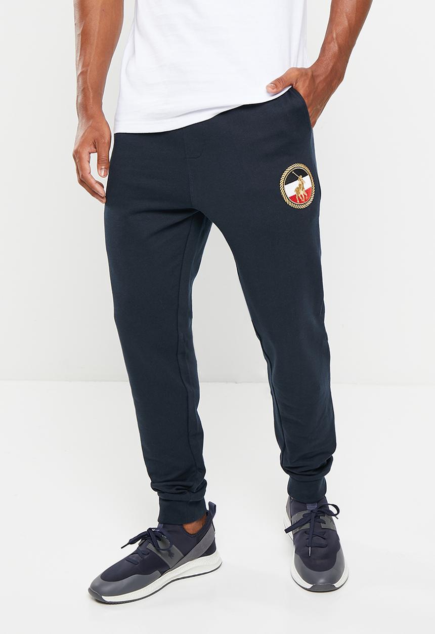POLO - Mens crest logo jogger - navy