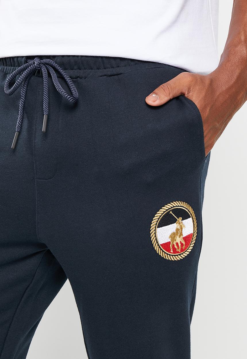 POLO - Mens crest logo jogger - navy