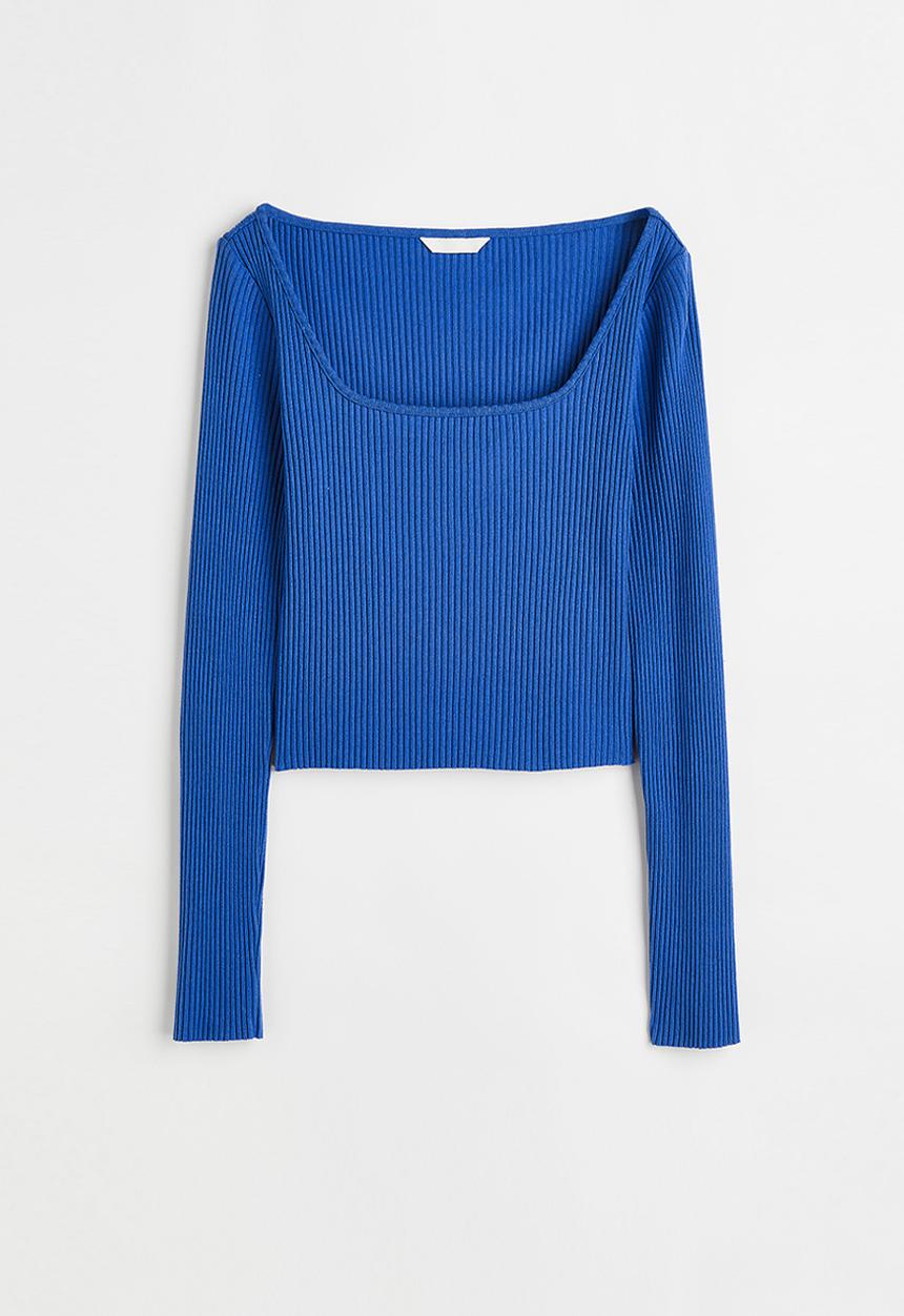 H&M - Ribbed top - blue