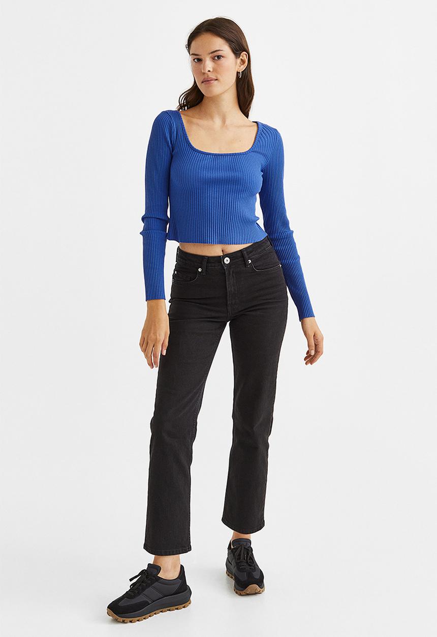 H&M - Ribbed top - blue