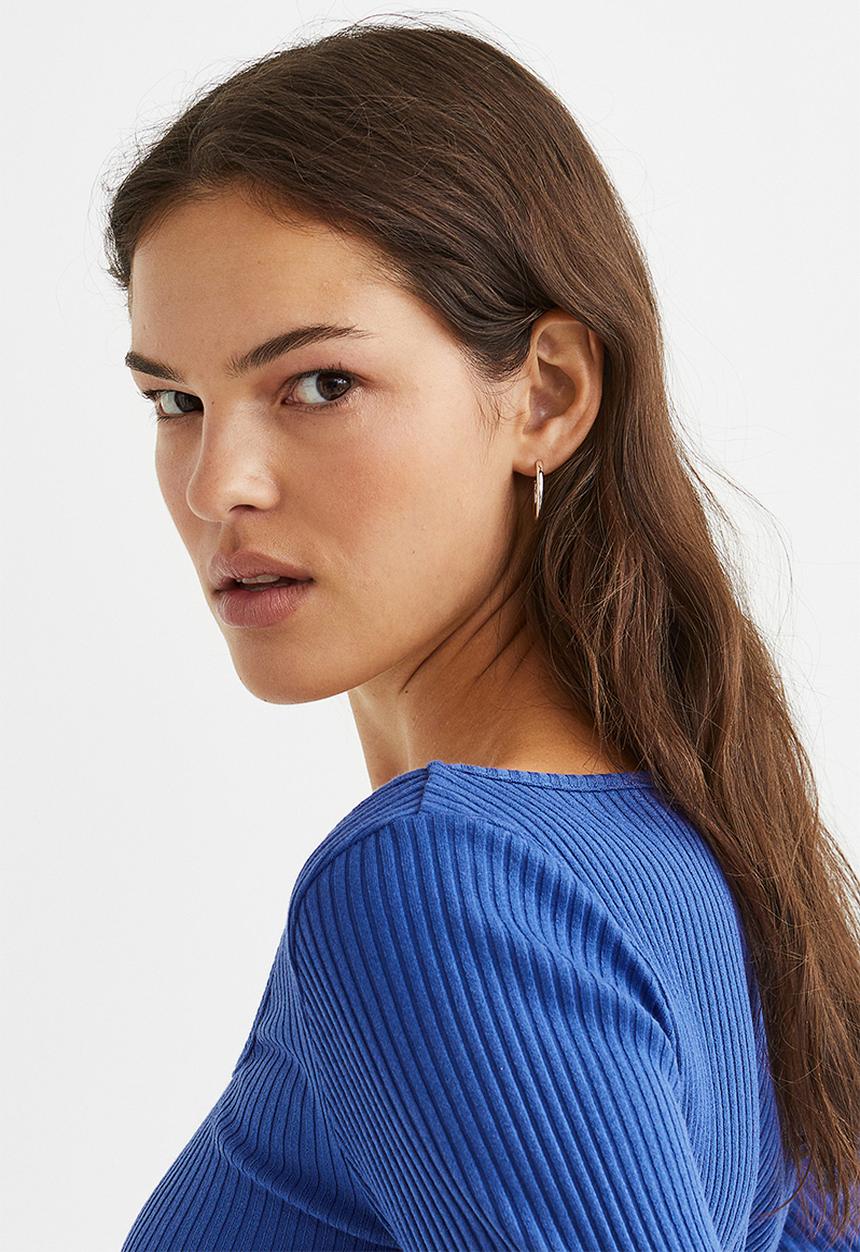 H&M - Ribbed top - blue
