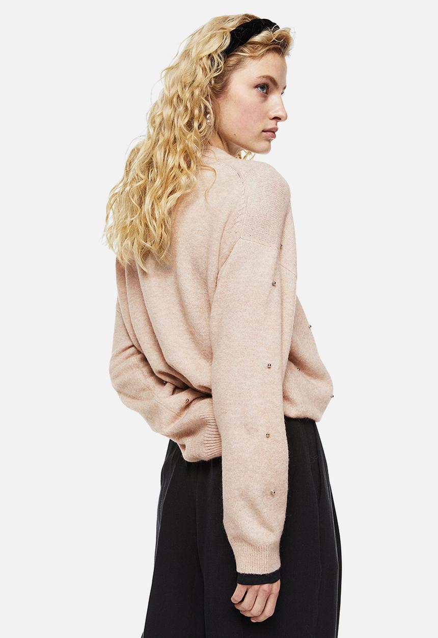 H&M - Beaded jumper - light beige