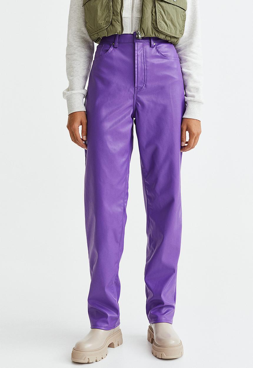 H&M - 90s straight trousers - purple