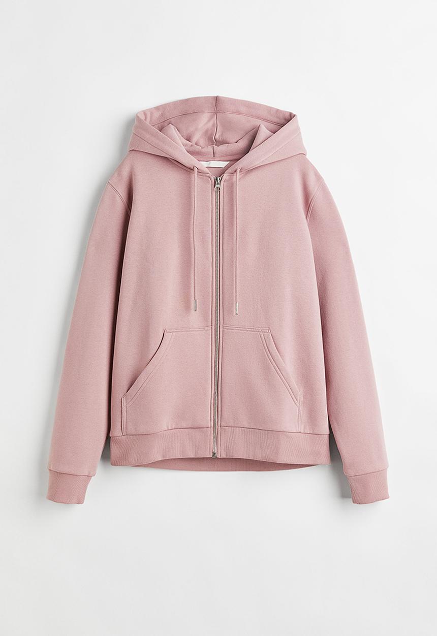 H&M - Zip-through hoodie - old rose
