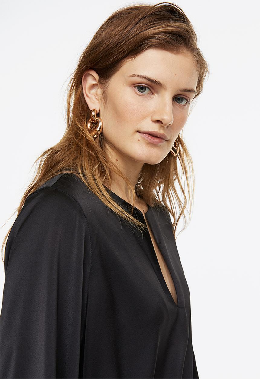 H&M - Satin dress - black I