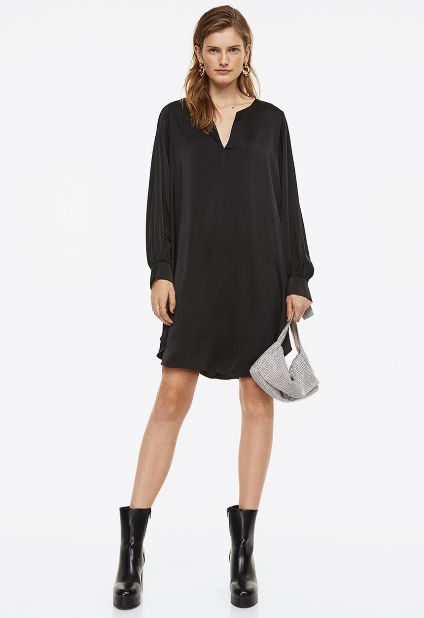 H&M - Satin dress - black I