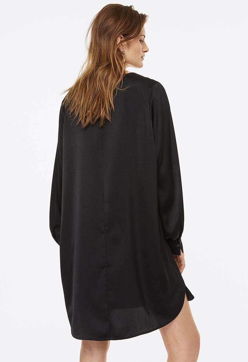 H&M - Satin dress - black I