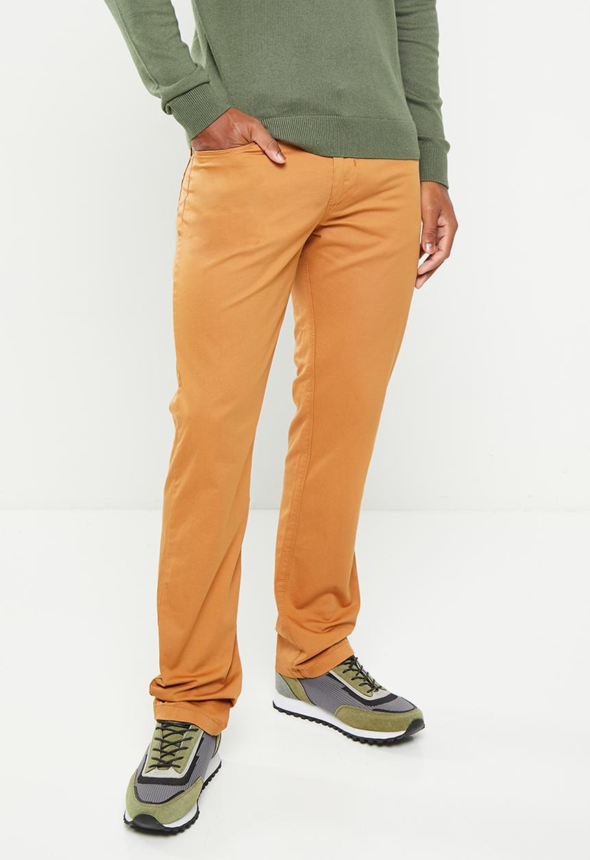 POLO - Mens overdyed twill 5 pocket trouser - camel