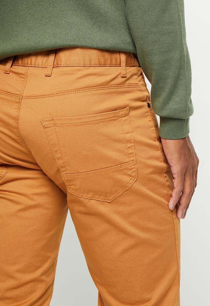 POLO - Mens overdyed twill 5 pocket trouser - camel