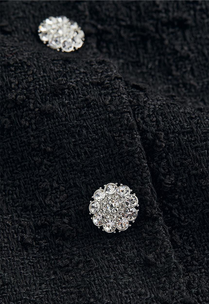 H&M - A-line skirt - black/rhinestones