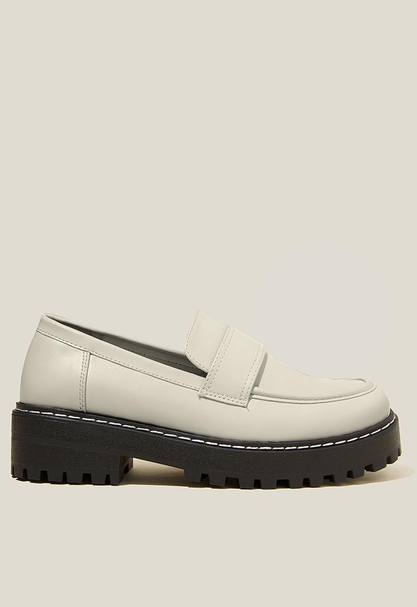 Cotton On - Lauren lug sole loafer - ecru 