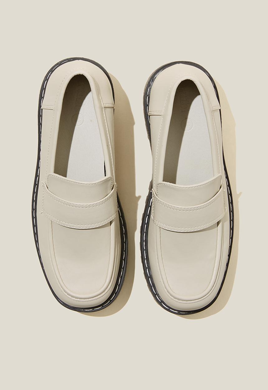 Cotton On - Lauren lug sole loafer - ecru 