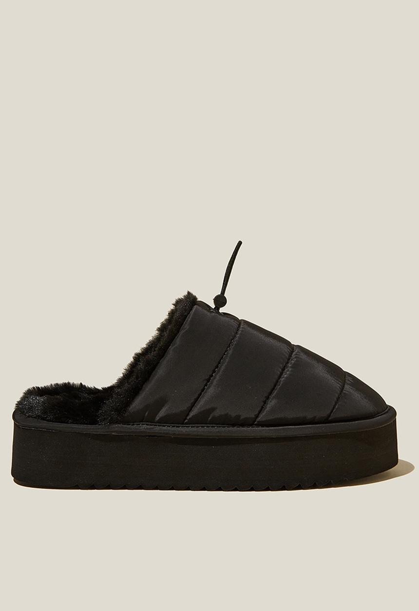 Cotton On - Perri padded mule - black